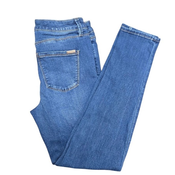 White House Black Market Denim - White‎ House Black Market Mid Rise Distressed Skinny Jeans Womens Sz 4